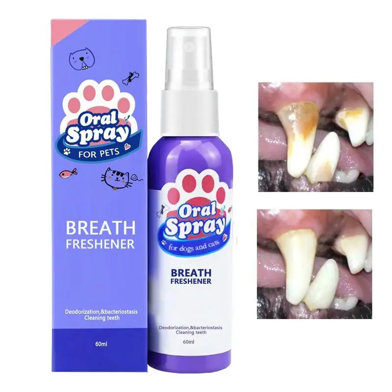 DogBreathFreshenerSprayFreshBreathDentalSprayForDogsCatsDog