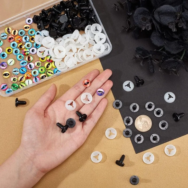 Cabochons Yeux De Dragon En Verre à Dos Plat - Lot De 20 Pièces - 30 Mm - Pour Poupées, Animaux En Peluche, Artisanat - 9