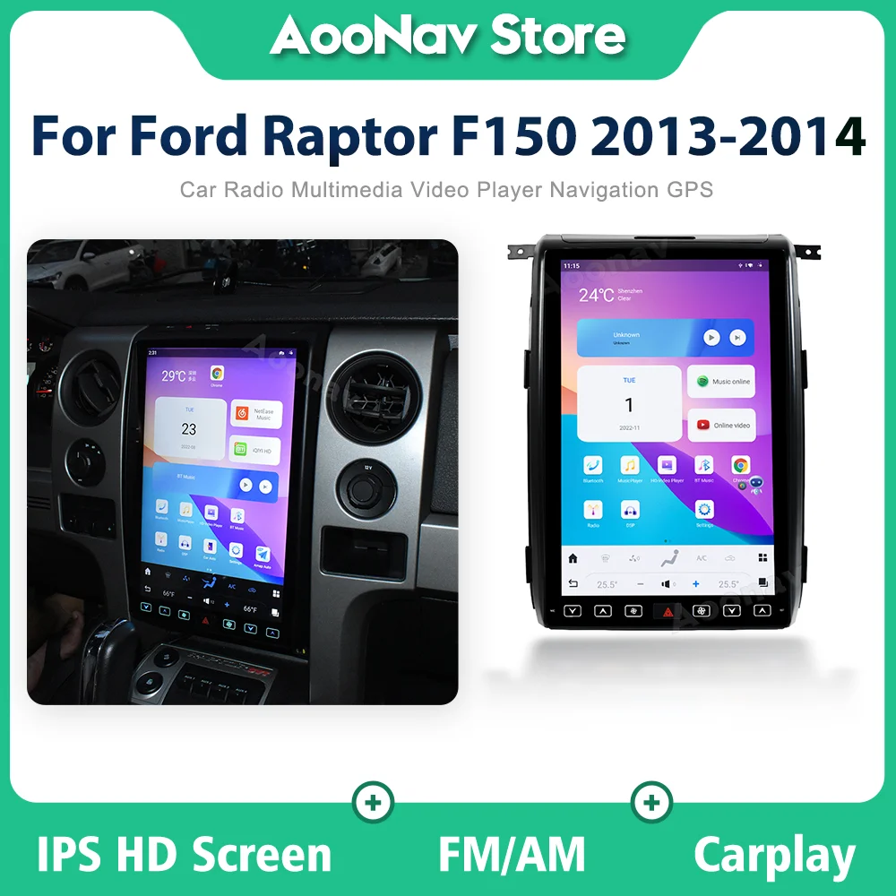 

128G Car Multimedia Radio For Ford Raptor F150 2013-2014 Android 11 Wireless Stereo Player GPS Naviagtion Touch Screen Carplay