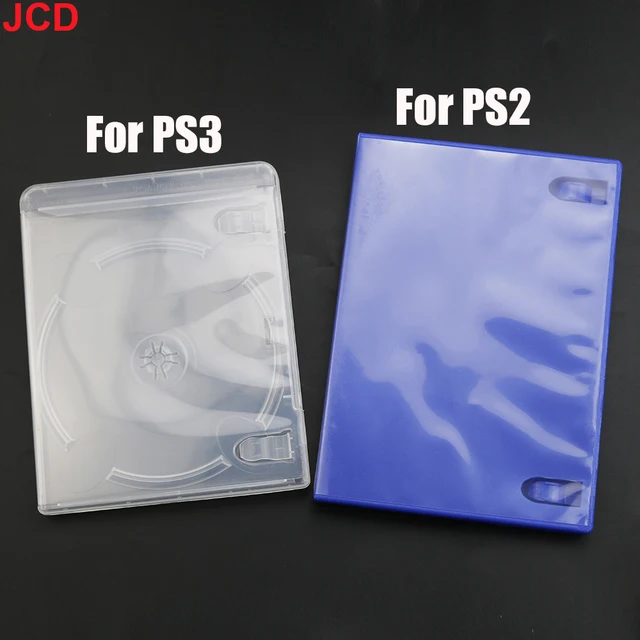 JCD 1pcs For PS3 PS2 Protective Shell CD DVD Disc Plastic Case 