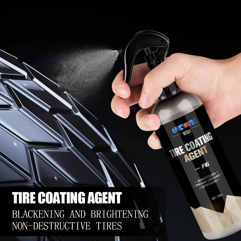 Car Tire Shine Coating Plastic Rubber Wheel Restorer Agent Tyre Polishing  Brightener AIVC 300ml Auto Gloss Spray Car Detailing - AliExpress