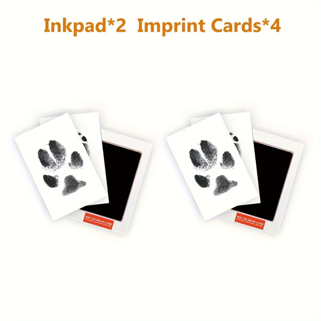 2Pack Pet Products Unique Pet Dog Cat Paw Prints Pad Newborn Baby Clean Recyclable Inkless Hand print and Footprint Ink Pad