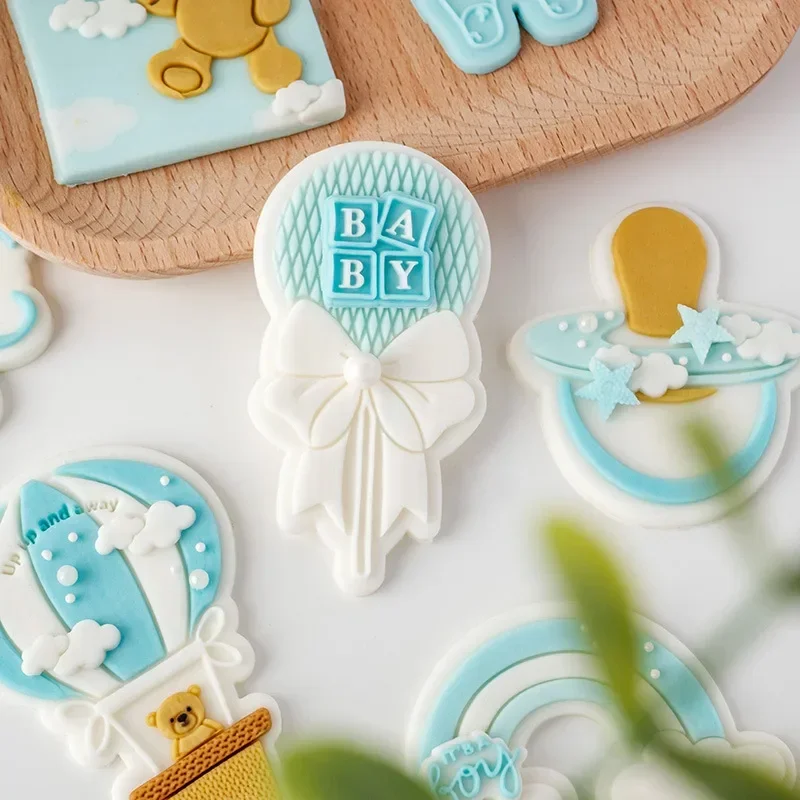 Baby Shower Cake Decorating Tools Cookie Press Stamp Embosser Biscuit Cutter Fondant Sugarcraft Cookie Cutters Mold Cake Mould Cake Mold Cookie Cutters Cookie Mold Cookie Press Machine