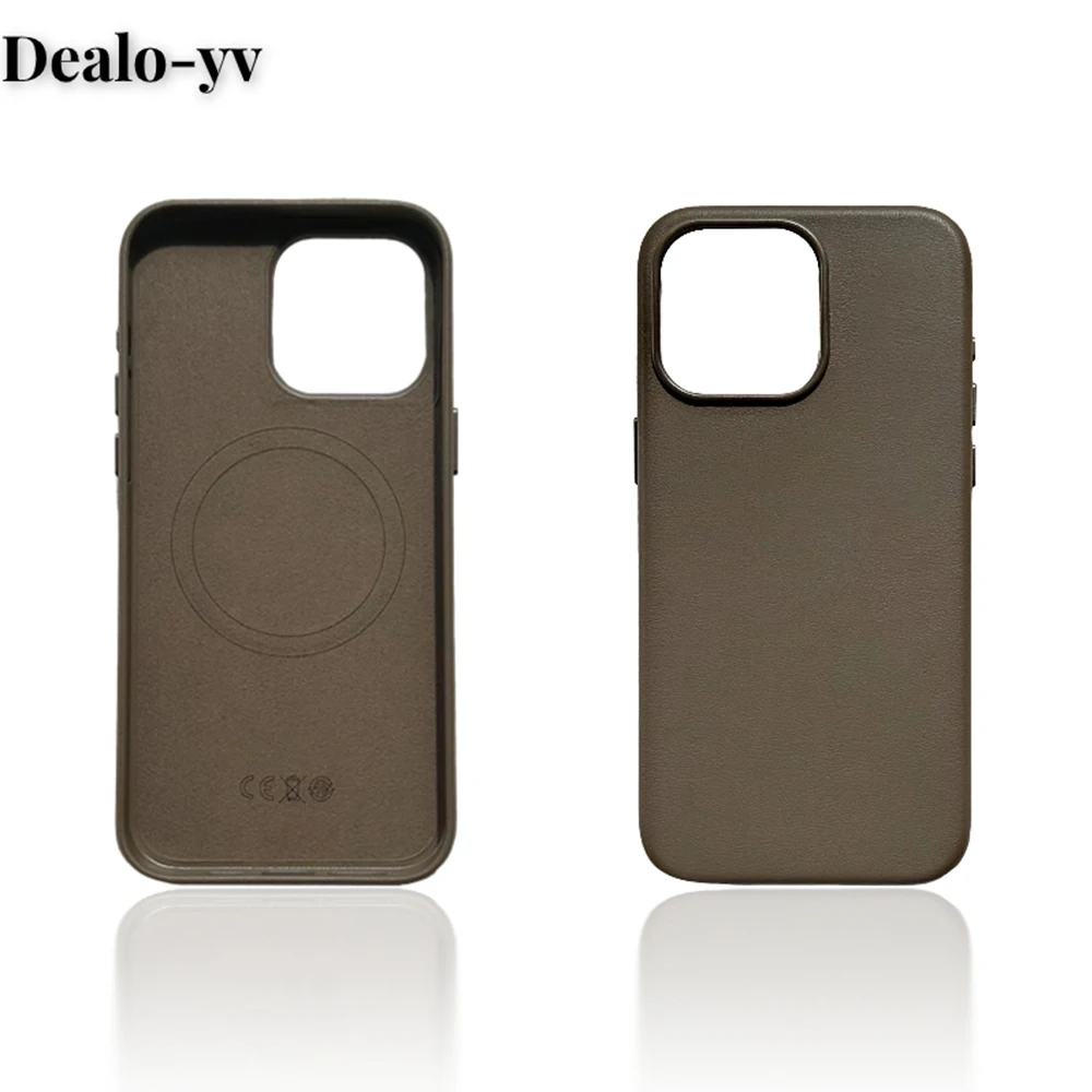 

С IC анимация кожаный MagSafe Магнитный чехол для телефона для Iphone 15 15Plus 15Pro 15ProMax простой Универсальный противоударный чехол