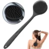 1Pc Bath Soft Back Brush Bath Shower Body Scrubber Brush with Handle Exfoliating Back Scrub Skin Massager Body Care Bath Supplie 2