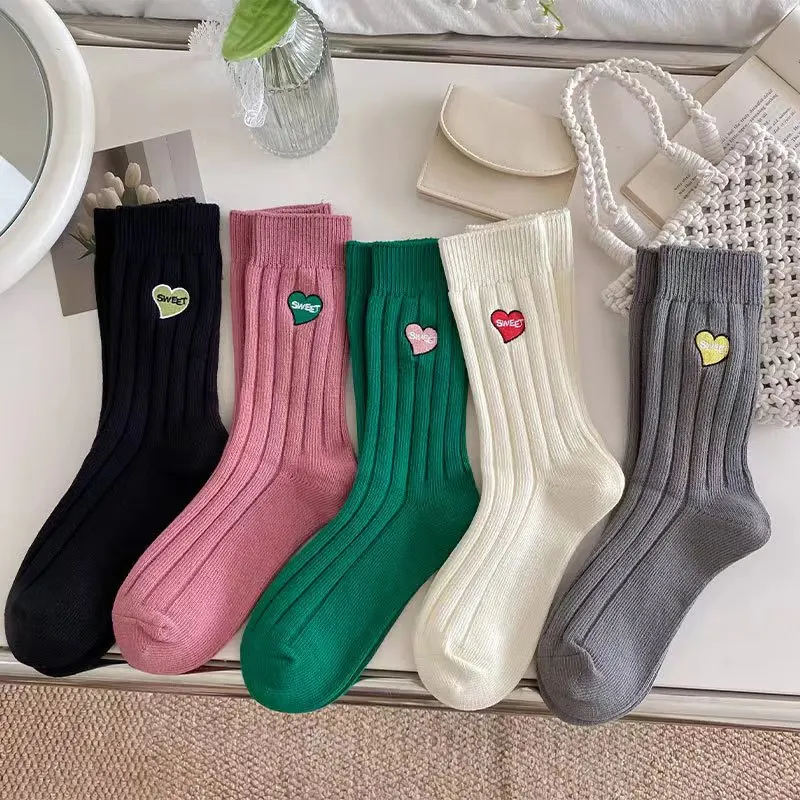 

Cute Cartoon Spring and Summer Medium Tube Socks For Women Size 36-42