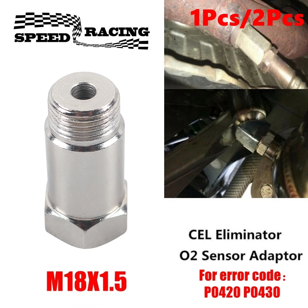 M18x1.5 Oxygen Sensor Lambda O2 Extension Extender Spacer Adapter Exhaust Steel Oxygen Sensor Spacer P0420 P0430 1Pcs/2Pcs