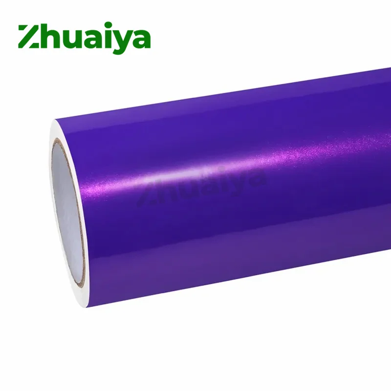 

Highest quality wrapping film Glossy Explosion Purple Vinyl Wrap film Vehicle Wrapping Foil quality Warranty
