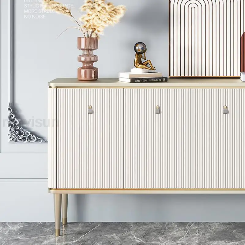 Light Luxury Kitchen Cabinets With Rounded Edges Sofa Solid Wood Furniture Large Villa American Style Sideboard For Dining Room