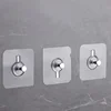 Flash sale 2PCS  Adhesive Nails Hook Poster Seamless Wall Hook Waterproof Durable Transparent Kitchen Bathroom Screw Hook Hanger 2