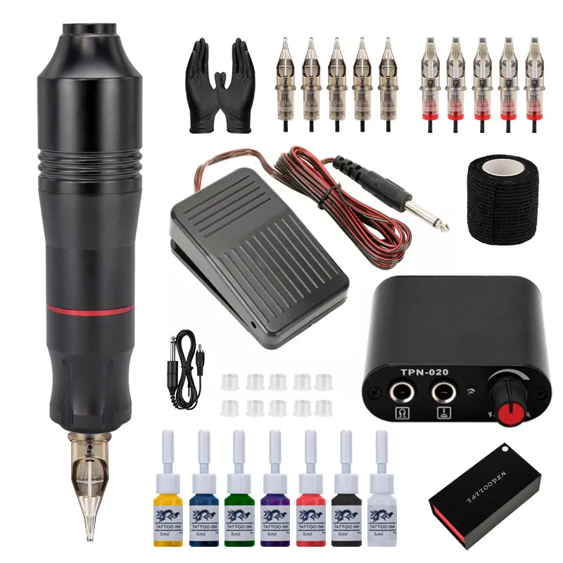 

Self taught tattoo tool 7-color 5ml color material mini power supply Xia An structure all-in-one needle