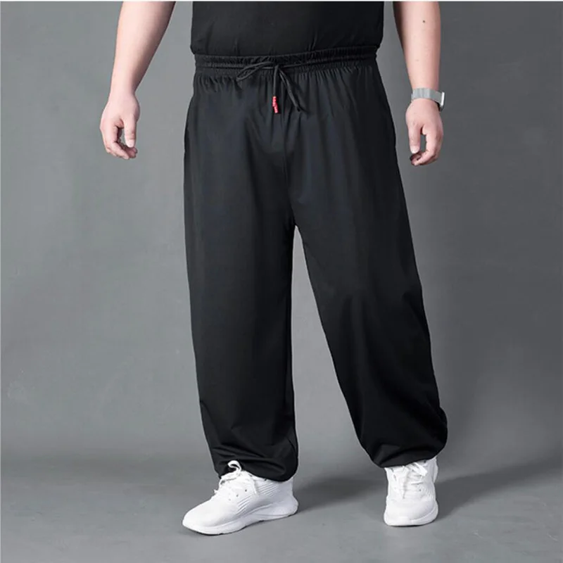 Sports Pants Men Summer Casual Sweatpants Thin Plus Size 11XL 12XL Loose Elasticity Stretch Breathable