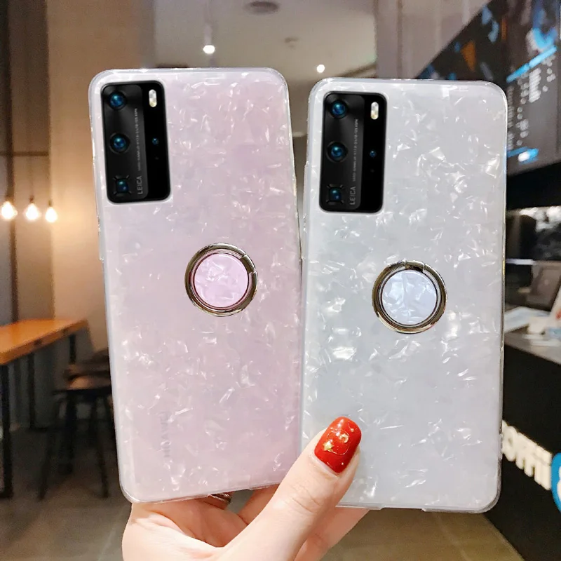 Custodie Magnetiche In Silicone Trasparente Di Lusso Per Huawei Nova 8 Nova 9 Se Nova 10 Pro Nova 10 Se Cover Morbide Con Supporto Ad Anello