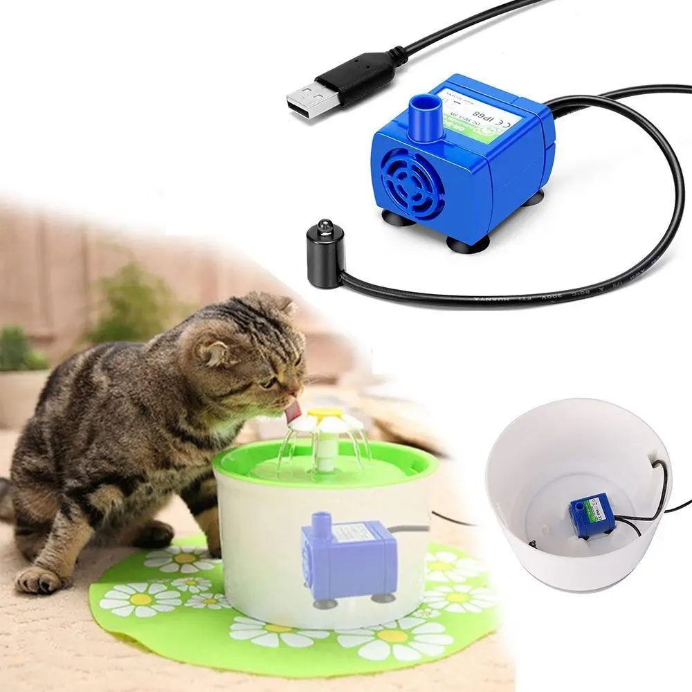 

Waterproof Cats Dog Bowl Home Water Dispenser Cat Automatic Feeders Drinking Fountain Pump Pets Supplies Pet Water Pump