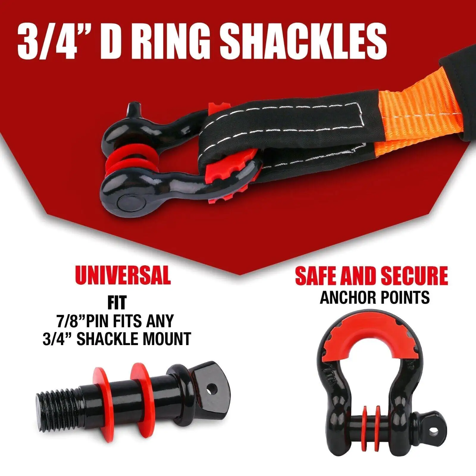X-BULL Winch Recovery Kit 13PCS Recovery tracks /Snatch Strap Off Road for X4