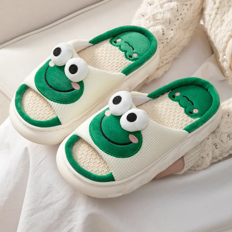 Women Cotton Slippers Cute Cat Slippers Ladies Platform Indoor Shoes For Women Winter slippers Home Slippers Female Warm Shoes