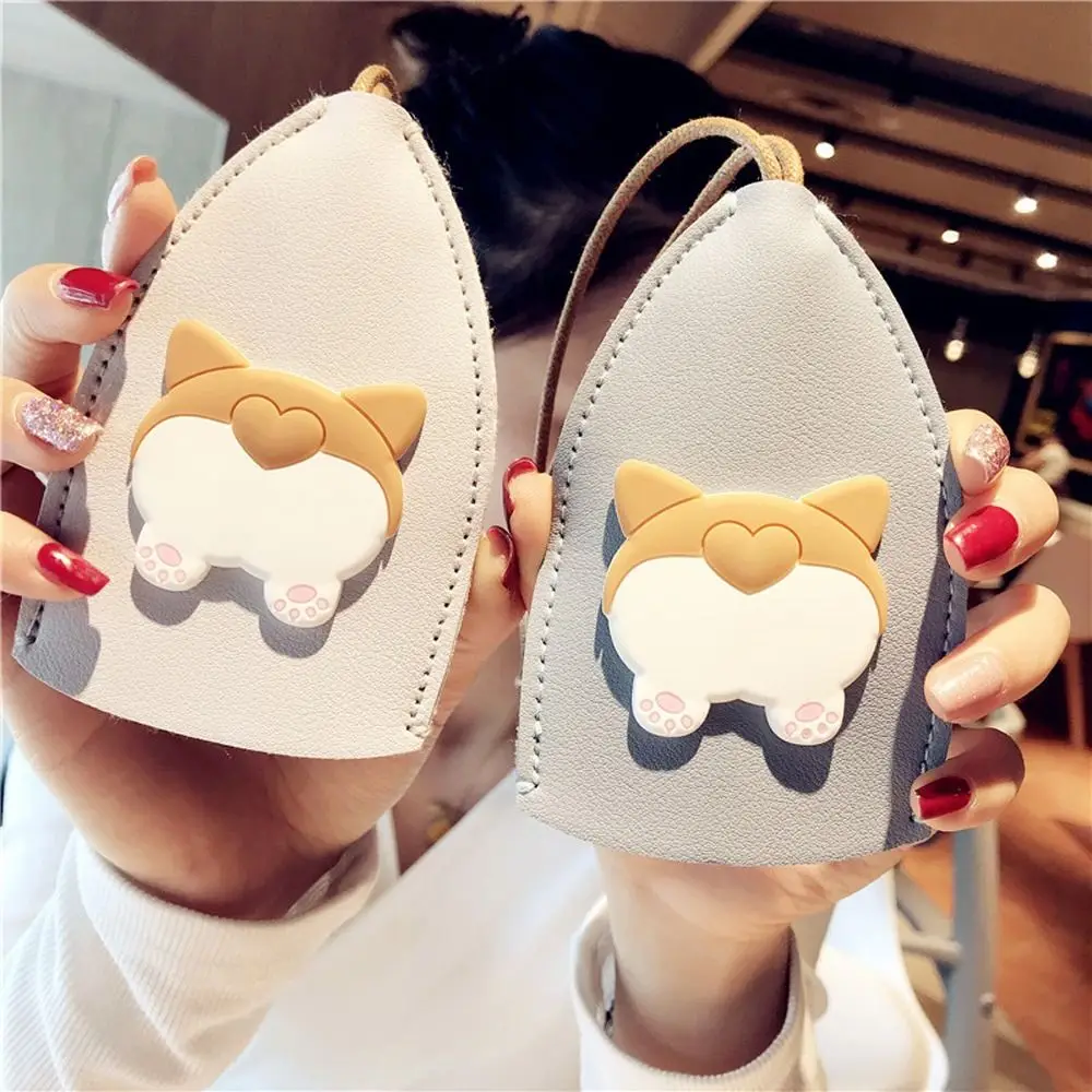 

Cartoon Animals Corky PU Leather Car Keychain Pouch Pull Type Housekeepers Key Holder Key Wallets