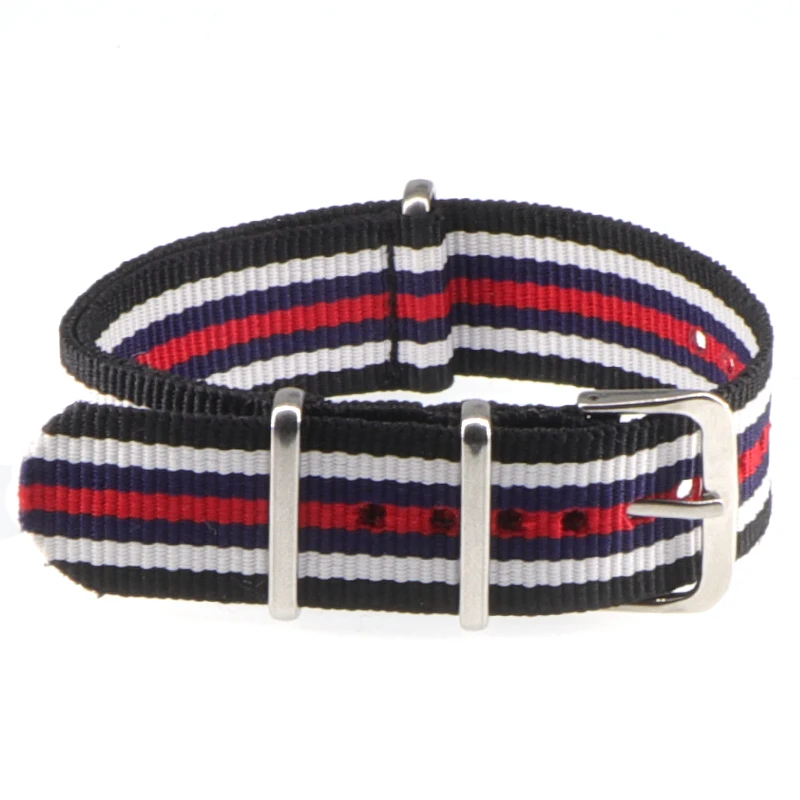Nylon Army Sports Black Watch Strap with Belt Buckle
