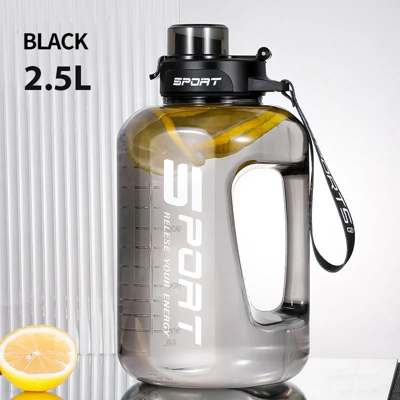 Quick-Flow Bicycle Water Bottle Capacity Markings Durable 1.2L/1.7L/2.5L Design Intense Workouts & Outdoor Sports