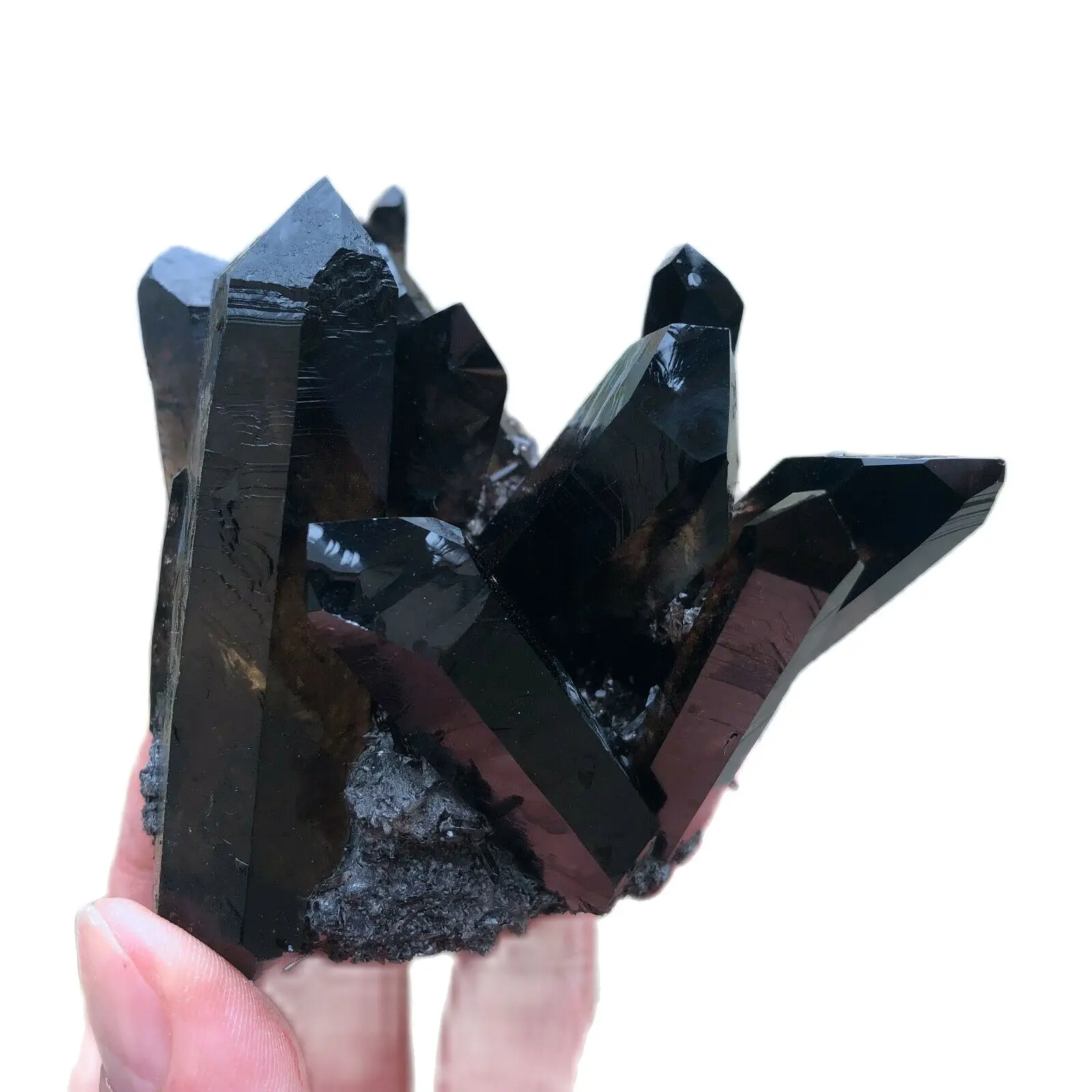 

Натуральный красивый Тибетский черный кварцевый кристаллический кластер