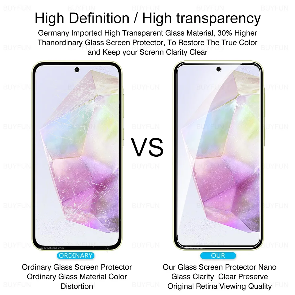 Premium Tempered Glass Screen Protector - 1-4 Pack