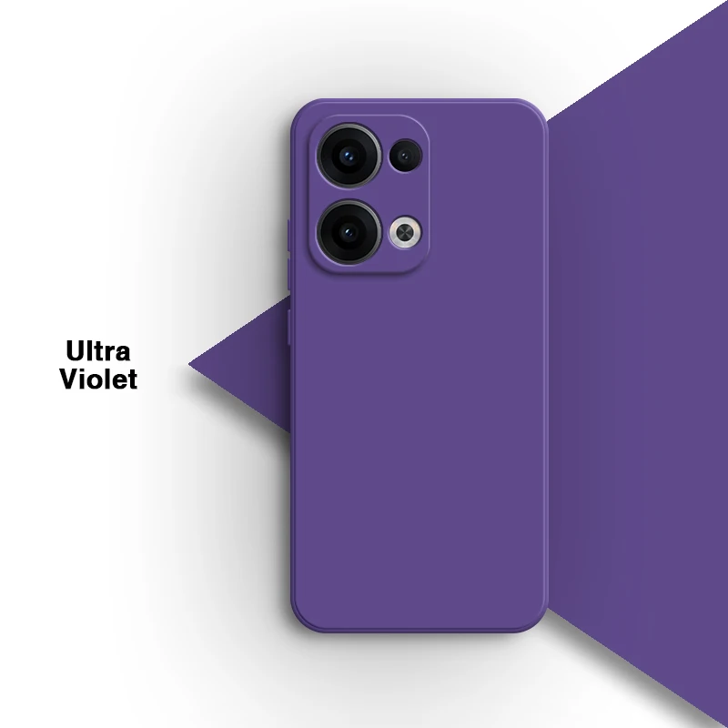 Premium Soft Square Liquid Silicone Candy Case Cover - High Quality Simple Mobile Back Shell