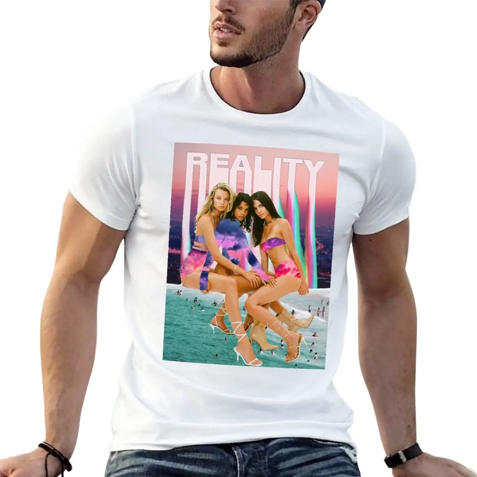 

DREAM REALITY T-Shirt summer top for a boy plus sizes mens t shirt