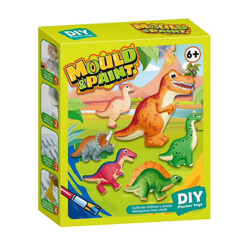 Plaster Toys To Paint Painting Kit Plaster Toys Painting Set Art Supplies Dinosaur Car DIY Crafts Plaster Art For Preschool 5