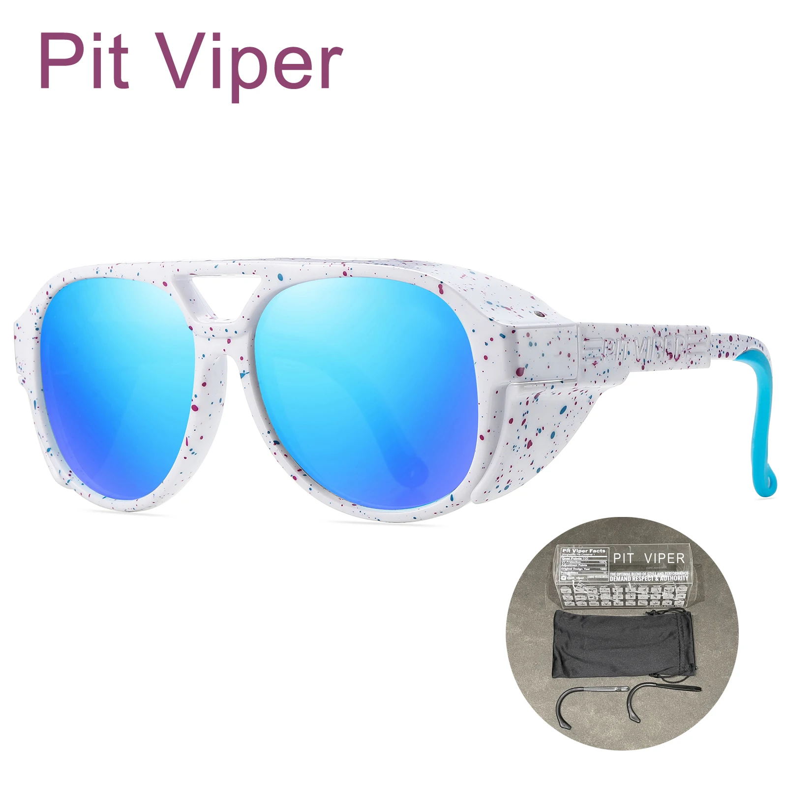 PIT VIPER Adult Steampunk Sunglasses Men Women Designer Steam Punk Eyewear Vintage Sun Glasses UV400 Retro Goggles With Box