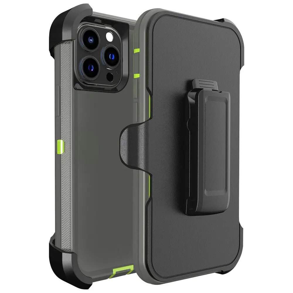 Hybrid Impact Shockproof Protective Armor Case with Belt Clip Holster
