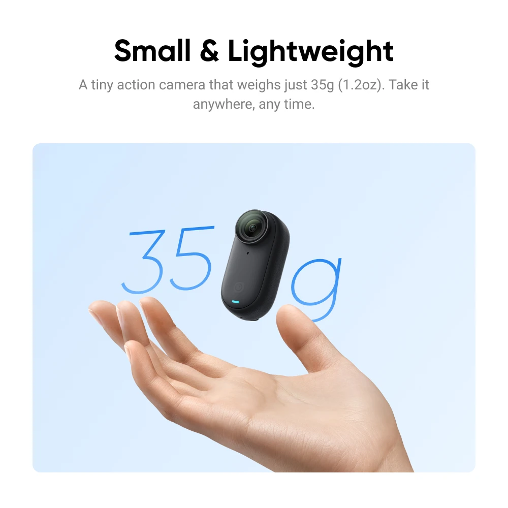 Insta360 GO 3 - Vlogging Camera e Action Camera per creatori, vlogger con Touchscreen Flip, piccolo, leggero e portatile