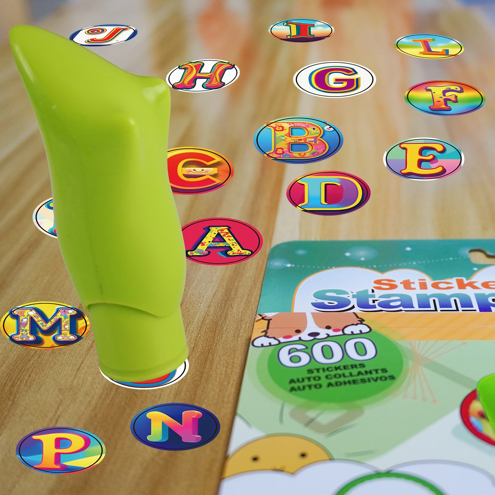 600 Stamp Stickers, Special Fruit + Animal + Letters, Can Be Used On The Table, Refrigerator, Pencil Case, Books, Easy To Remove