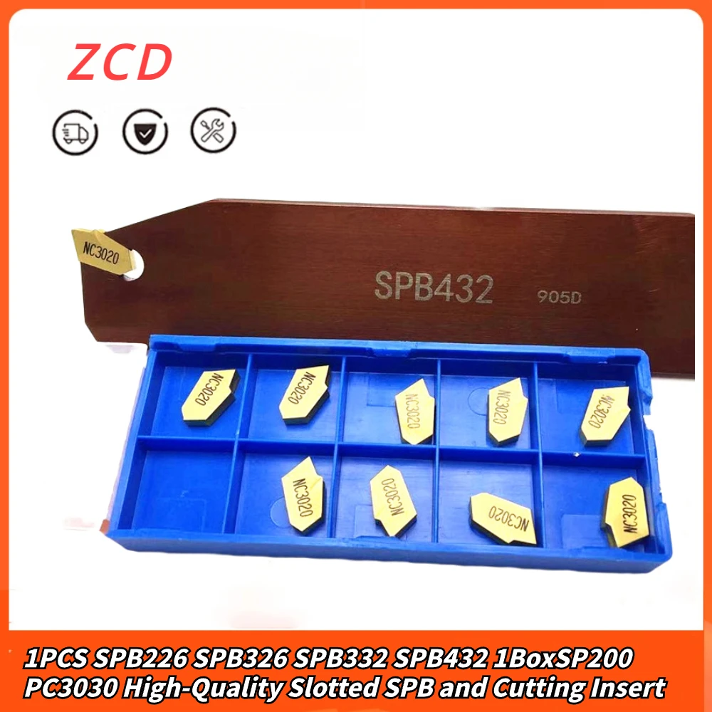 

ZCD 1PCS SPB226 SPB326 SPB332 SPB432 1BoxSP200 PC3030 High-Quality Slotted SPB and Cutting Insert Lathe CNC SPB Tool Holder