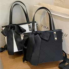 

Fashion Ladies Solid Color PU Ribbon Shoulder Messenger Handbag Large Capacity Shopping Travel Cosmetics Mobile Phone Coin Purse