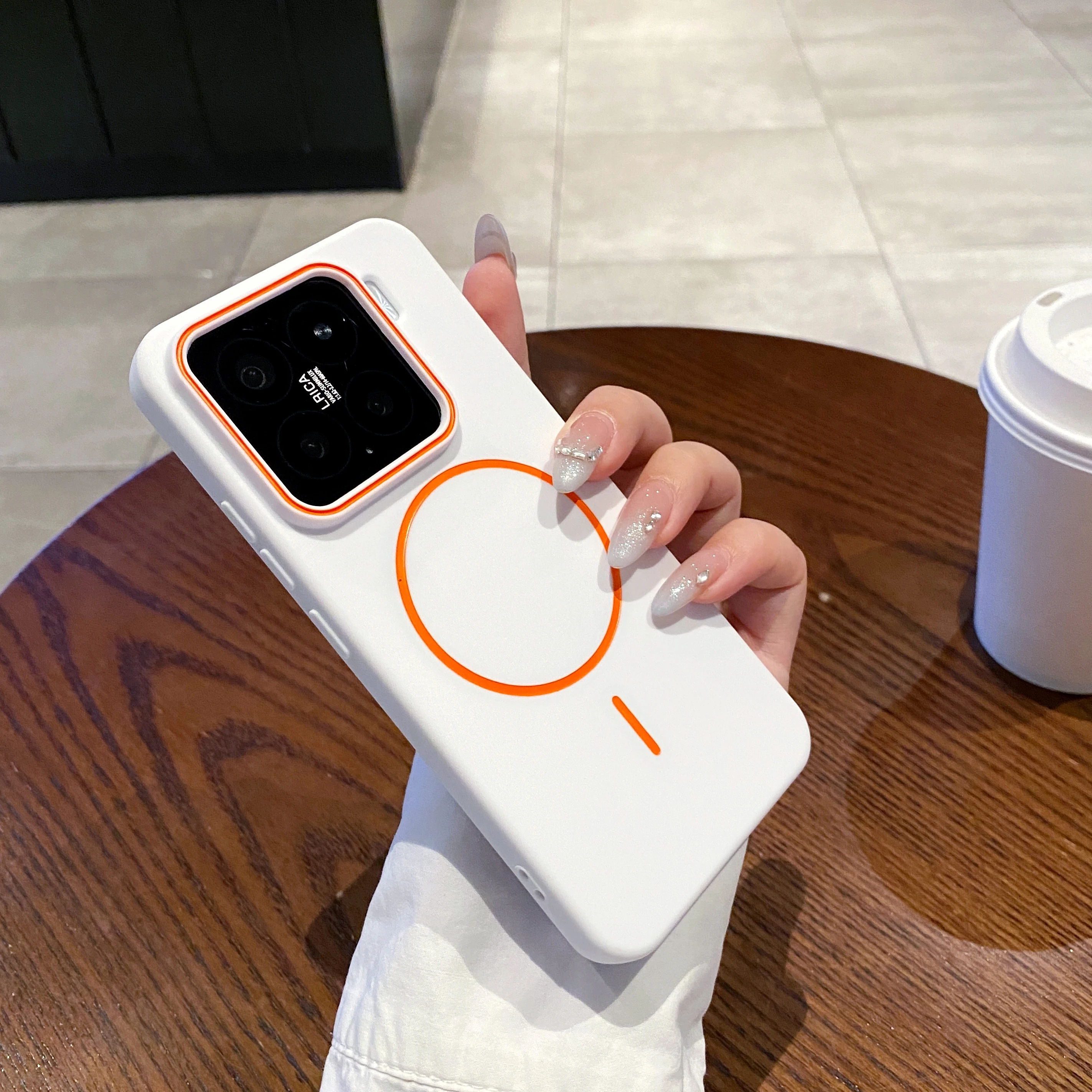 Soft TPU Frosted Magnetic Case with Wireless Charging & Shockproof Protection