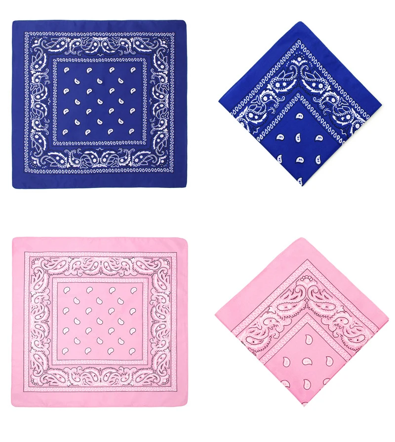 Unisex Männer Frauen Bandana Haarband Cowboy Herren Biker Sport Kopfbedeckung Handgelenk Haarwickel Paisley Kopfwickel Quadratischer Schal – Detail 3