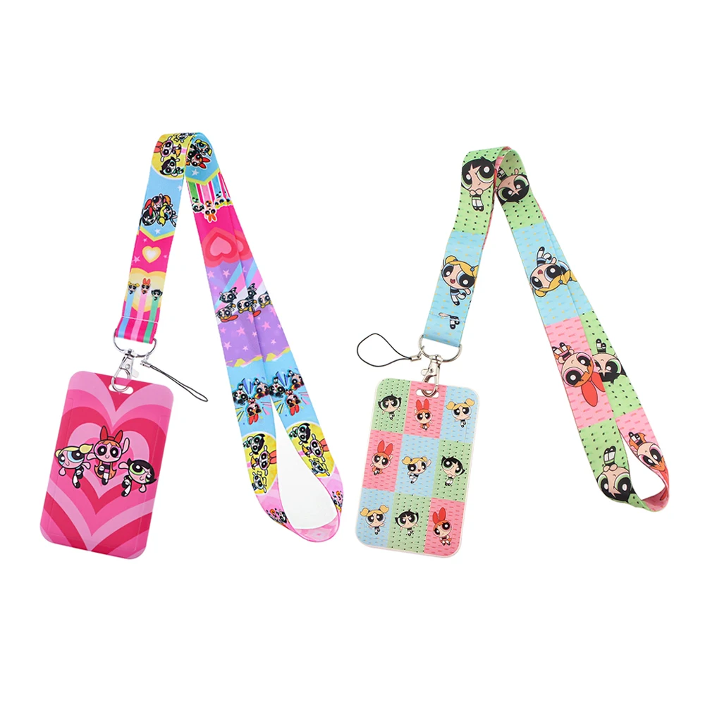 LX1137 Funny Cartoon Phone Strap Lanyard ID Campus Credit Card Badge Holder Keychain Cord Neckband Cell Phone Rope Neck Straps