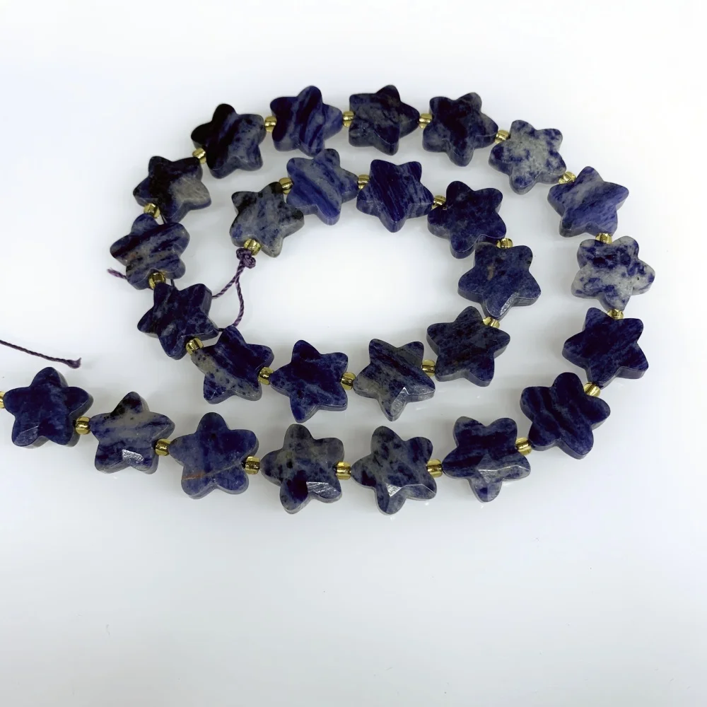 Natürliche 10mm Sternform Rosenquarz Zitronenquarz Lose Steinperlen Spacer Strang 15" Für DIY Halskette Armbänder Schmuckherstellung – Detail 8