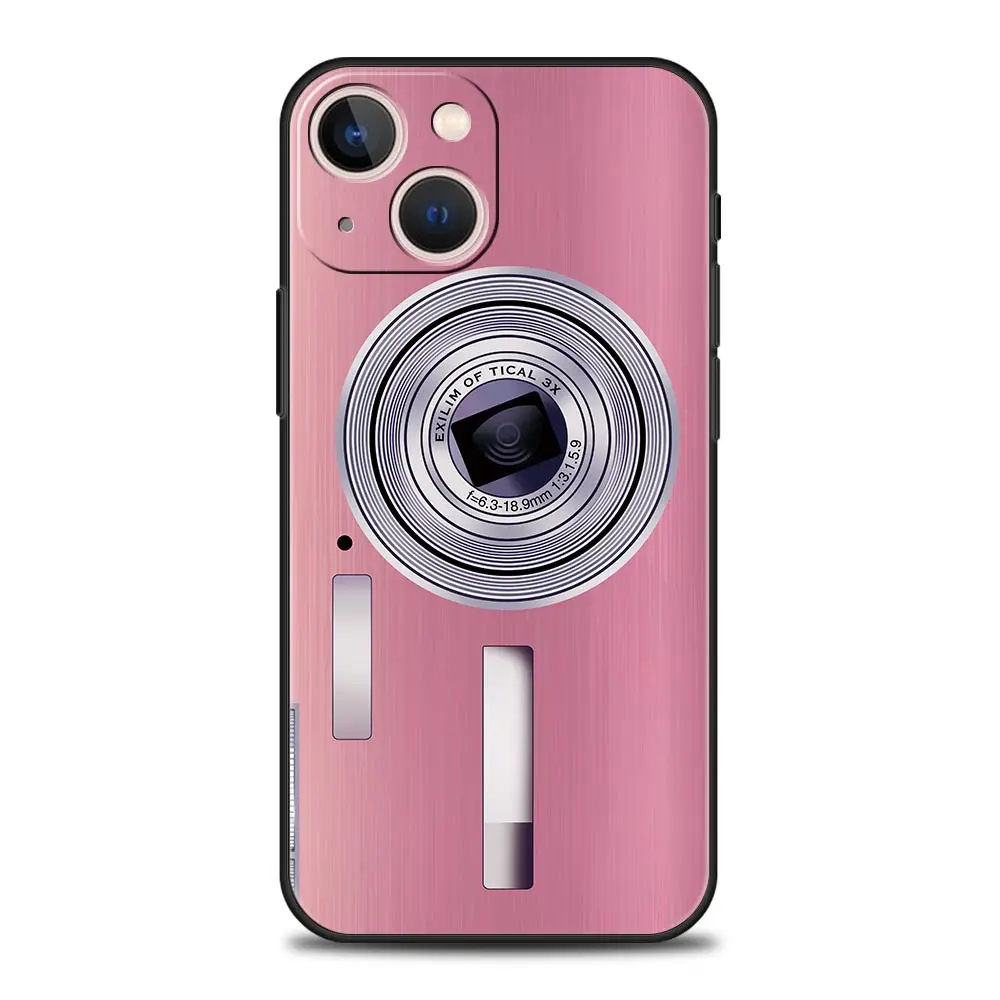 Vintage-Inspired Shockproof TPU Phone Case with Retro Camera Design
