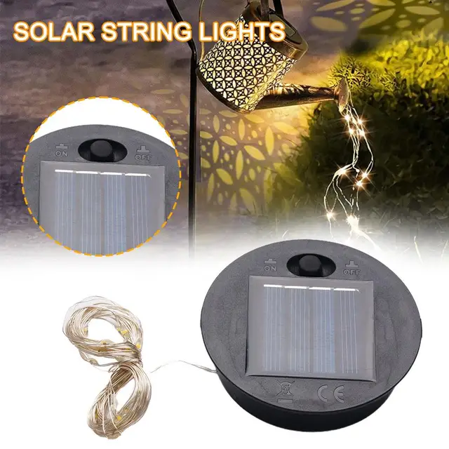 Panneau solaire de remplacement pour guirlande lumineuse solaire, lanternes solaires suspendues d'extérieur, pièces étanches, accessoires pour jardin et allée 1