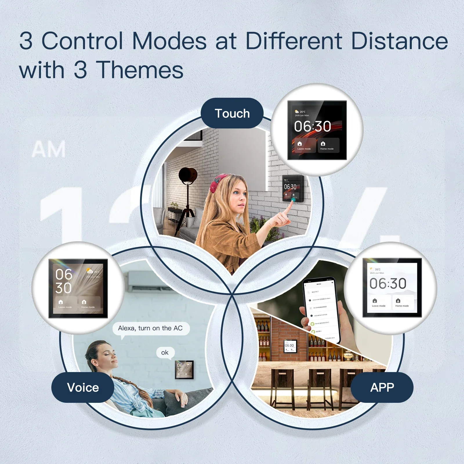 4inch Tuya Smart Home Central Control Panel Linux Built in Alexa Wifi Zigbee Gateway Wireless Contrl Panel Switch Cotroller