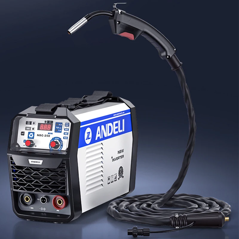 Small household 220V electric welding machine semi-automatic welding machine Airless flux cored wire inverter 1KG capacity weldi 4