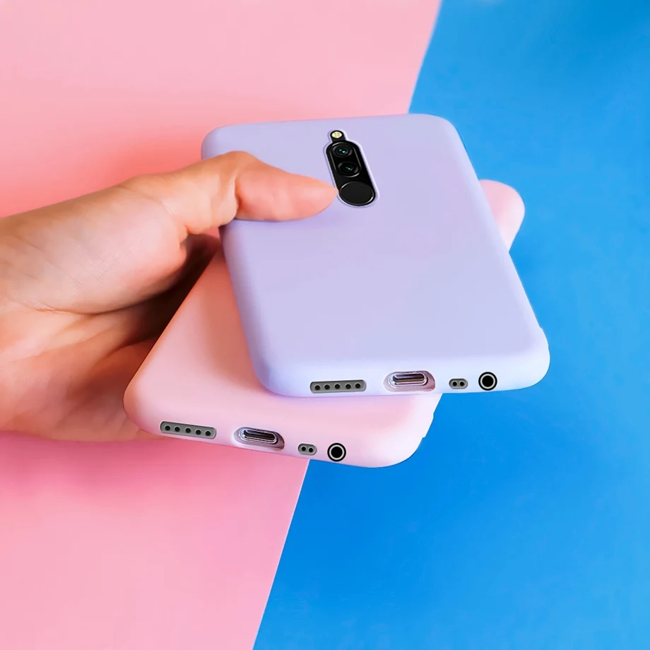 Sleek Matte Candy Color Soft Silicone Cover - Protective TPU Case