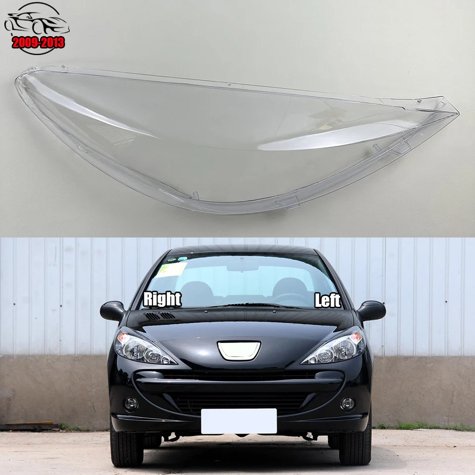 Scheinwerferglas Für Peugeot 207 2009-2013 - Frontscheinwerfer Abdeckung Transparent