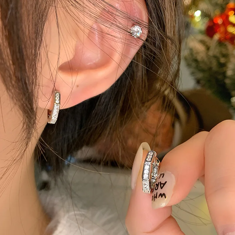 

2023Irregular slub-studded earring is simple, luxurious and high-grade geometric earrings.