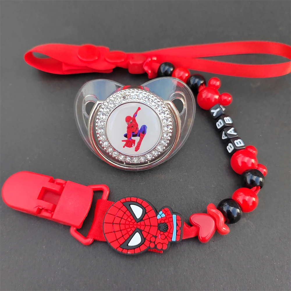 New Personalized Beaded Baby Dummy Holder with Name 26 English Letter BPA Free Silicone 0 36