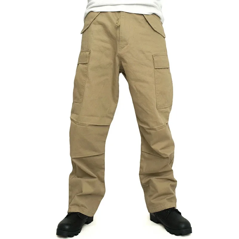 Self made khaki cotton breeches for men and women