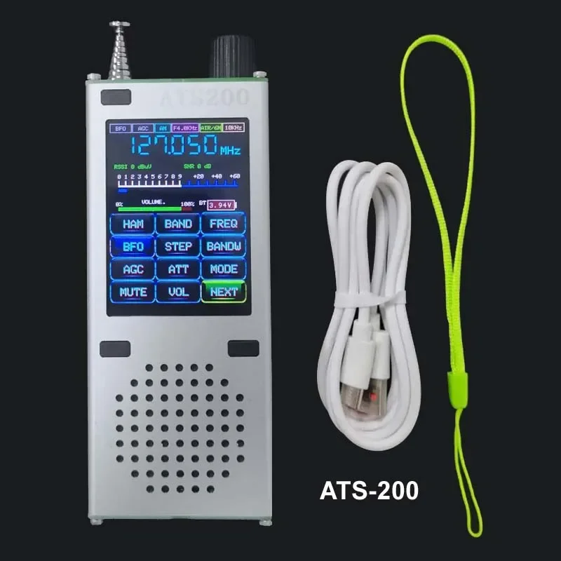 ATS200 Aviation Band Airband Radio SI4732 ESP32 Bluetooth 2.4 Inch Touch Display FM SSB SDR AM LSB USB LNA Full Band HiFi Radio airband radio