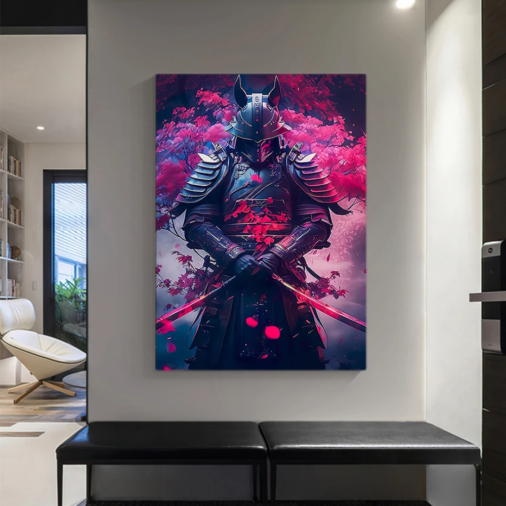 Ghost of tsushima jogo cartaz de arte pinturas estilo japonês samurai  paisagem jogo cartaz quadros da lona arte da parede - AliExpress