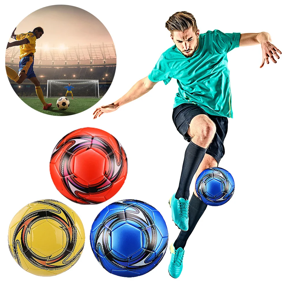 Standard Size 5 PVC Soccer Ball Leakproof Campus Football Wear Resistant New Rubber Soccer Ball Elastic Football